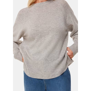 Whistles Grey Marl Ultimate Cashmere Crew Neck